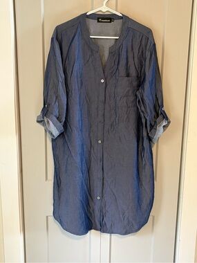 Cutesy Linen Shirt Dress by Creation